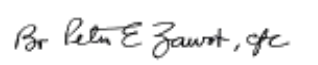 Signature Peter E Zawot