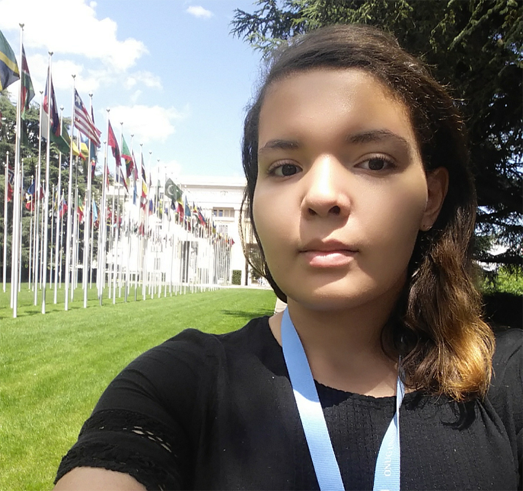 Iona College student Gabriella Suriel spent her Spring
Semester interning with Edmund Rice International in Geneva