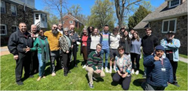 Members of the Iona community gather on Earth Day, April 22, for the launch of Iona’s Earth & Spirit Green Faith Circle.